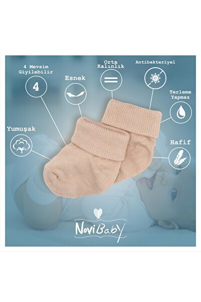Novibaby 12 Pack Bamboo Newborn Baby Socks I Mix Girl I Girl Boy Baby Socks
