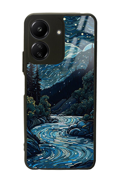 Spoyi Xiaomi Redmi 13C Night Tasarımlı Glossy Telefon Kılıfı