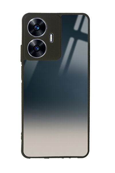 Spoyi Oppo Realme C55 Mavi Geçiş Tasarımlı Glossy Telefon Kılıfı