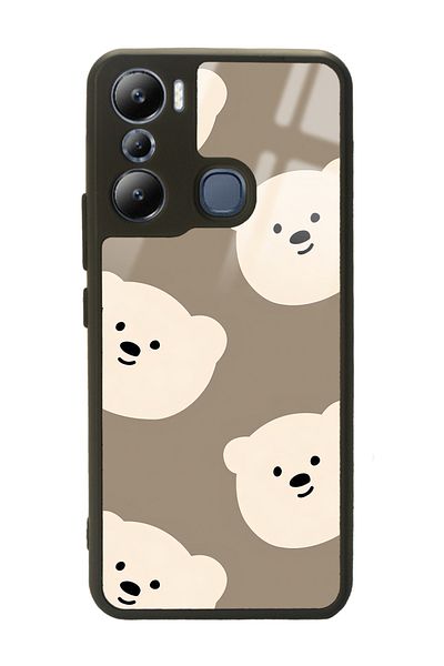 Spoyi حافظة هاتف Infinix Hot 20i اللامعة بتصميم وجه جميل