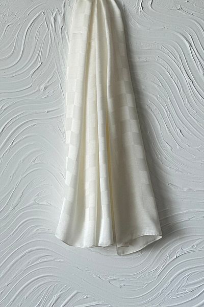 ARMANDA Σάλι Dama Italian Jacquard - Κρέμα