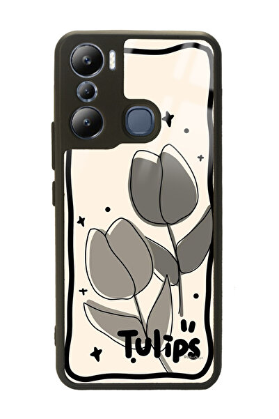 Spoyi İnfinix Hot 20i Tulips Tasarımlı Glossy Telefon Kılıfı