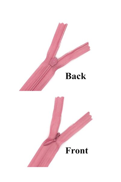 e tuhafiye 5 bucăți fermoar roz ascuns pentru haine (40-50 cm)