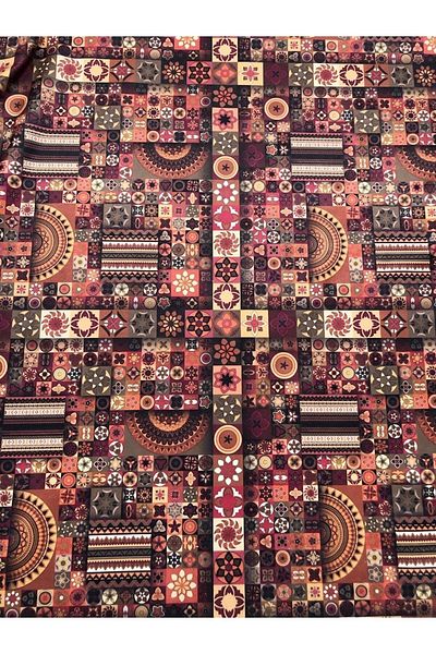 çataloğlu tekstil Ethnic Pattern Square Ring Fabric Ctl02