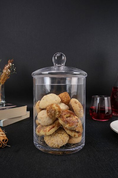 Digithome Single Glass Lid Food Storage Container Jar Transparent 20.5 Cm – KV.SLN.002 C1-1-288