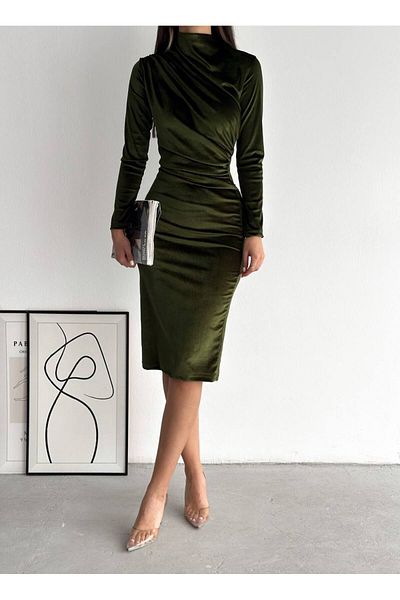 BAL Collections Velvet Long Sleeve Dress