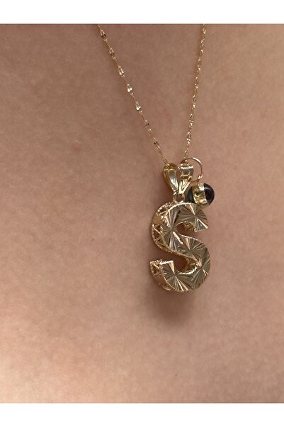 Hakan Güler Kuyumculuk Altın 3 Boyutlu S Harfli Aynalı Zincir