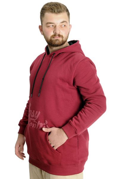 ModeXL Ανδρική τσέπη καγκουρό μεγάλου μεγέθους Easy Adventure 23527 Claret Red