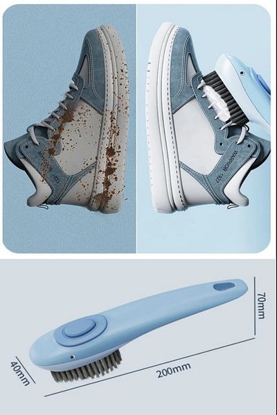 HB LİFE Practical Hand Cleaning Brush with Multi-Purpose Detergent Container | Shoe Boot Cleaning Washing Brush