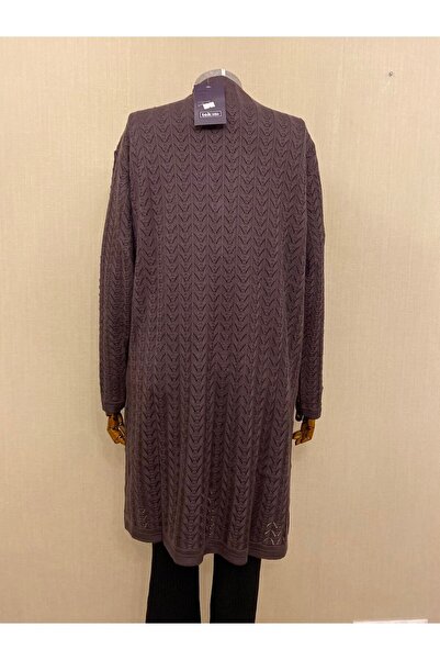 TEK Merserize Anne Uzun Hırka / Lila