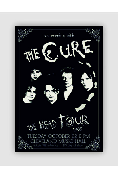 fırsatlar diyarı The Cure The Head Tour 1985 Punk Rock Metal Duvar Posteri - Kalın Kağıt - Çerçevesiz