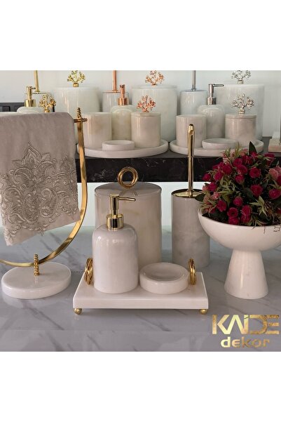 KaideDekor Mermer Banyo Seti