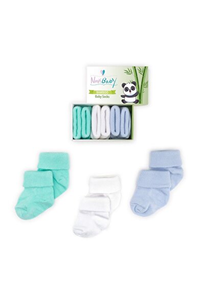Novibaby عبوة من 3 جوارب للأطفال حديثي الولادة من الخيزران I Fresh I جوارب لل...