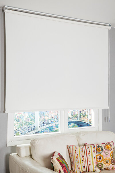 Givayo Mobilya İthal Kalın Kumaş Beyaz Güneşlik Etek Dilimsiz