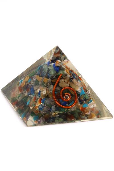 Alibaba Doğaltaş Çakra Taşından Orgonit Piramit