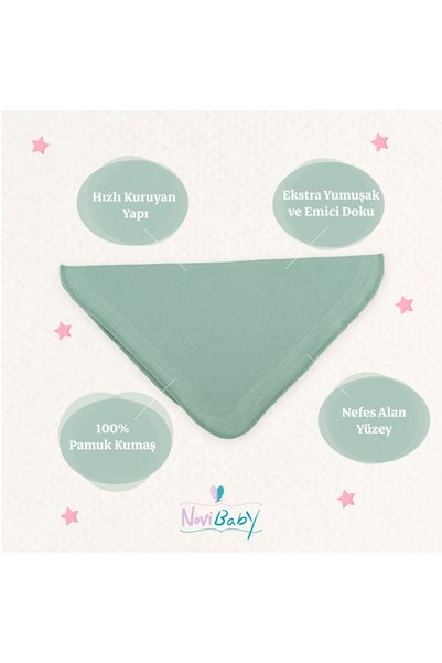 Novibaby 6 Pack Baby Mouth Wipes - Sunrise - Drool Wipes Mouth Wipes 100% Cotton 20x20cm