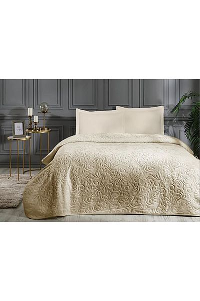eco concept 220x240 Plush Double Blanket - Dowry Emboss