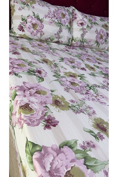 pınarhome collectıon Fabric Fitted Sheet for Pad Beds + Pillow Case with Cover (Corner Depth 30 Cm) New Season***