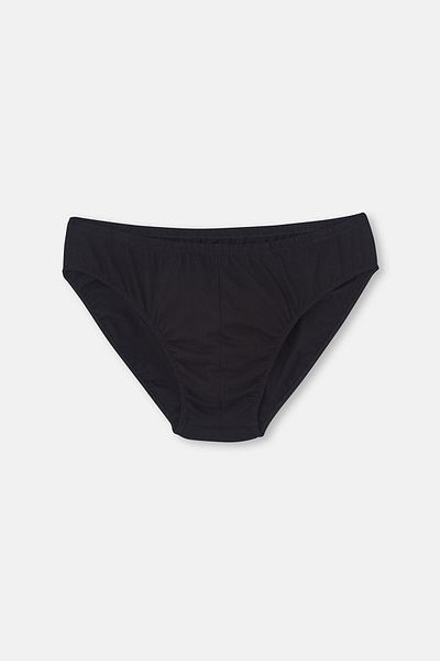 Dagi Schwarzes, zweiteiliges Slip-Höschen aus gekämmter Baumwolle
