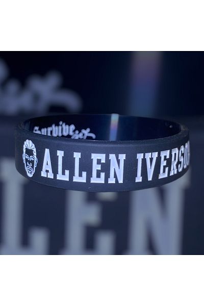 PurpleJam Black Philadelphia 76ers Basketball Bracelet with Allen Iverson Portrait