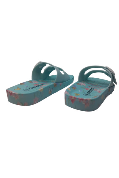 GEZER Жіночі відкриті блакитні капці з подвійною застібкою та нековзною підошвою для щоденних прогулянок