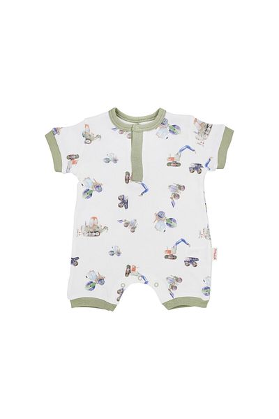 Tiffany Baby Work Machine Half Sleeve Short Baby Onesie 13026