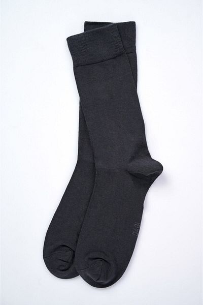 Dagi Anthrazitfarbene 2er-Packung Herrensocken aus Baumwolle 30/1