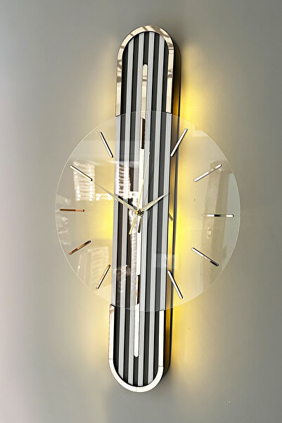 aSSe Tasarım Stylish Design-Aynalı-65cm-Pilli Led-Sessiz Mekanizma-Asse