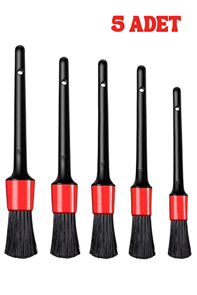 Vizyon Park Oto Detay Fırça Seti 5 Adet Farklı Boyutlarda Oto Araba Yıkama Kl...
