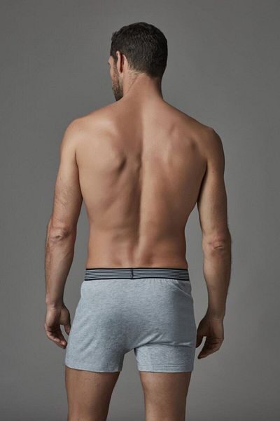 Dagi Grau meliert bedruckte Boxershorts