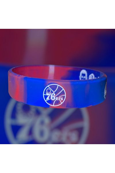 PurpleJam Multicolored Philadelphia 76ers Basketball Bracelet with Allen Iverson Portrait
