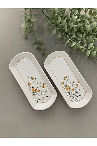 Yiğit Seramik Züccaciye Çiğdem Model 2-Piece Oval Breakfast Set