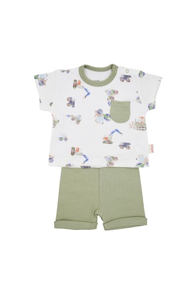 Tiffany Baby Work Machine Theme 2-Piece Baby Shorts Set 13104