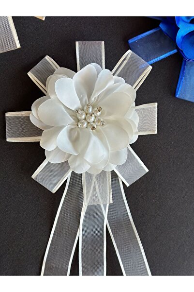 QUEEN AKSESUAR Lüks damat gelin sünnet çeyiz bohça çiçeği inci taşlı iğneli b...