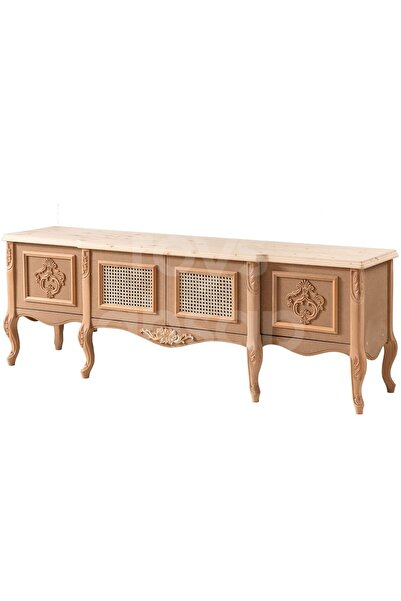 ROYS AHŞAP Ahşap 4523 Masif Ham 180 Cm Ladin Country Tv Ünitesi