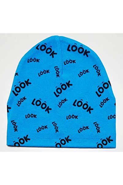 babymarkt Flexible Knitted Combed Cotton Look Printed Baby Kids Beret