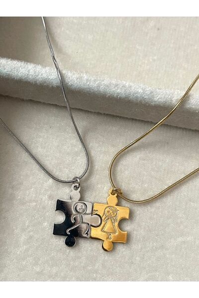 ZWEIG 2’li Love Puzzle Couple Kolye Seti