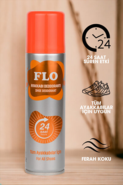 Flo Ayakkabı Deodorantı Koku Giderici Önleyici Sprey / Ayakkabı Koku Giderici Sprey / Kötü Koku Giderici
