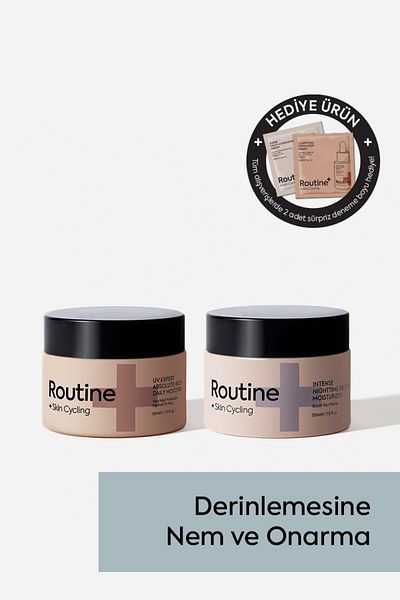 Routine+ Day and Transition Moisturizing Cream Set - Moisturize Day & Night