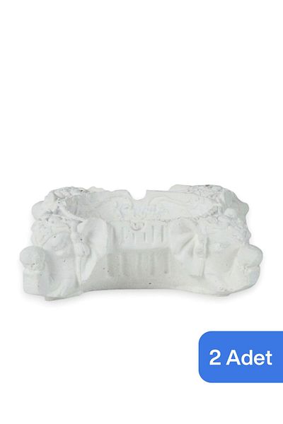 Evene 2 Pieces Model 6 - White Decorative Ashtray