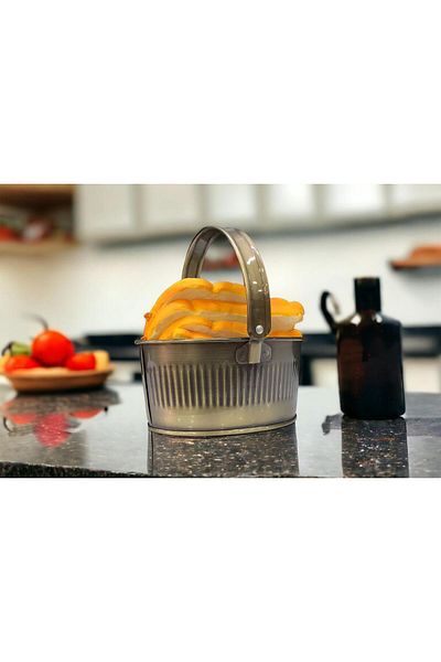 LUCKYHOMES Bread Basket with Bread Holder Multi-Purpose Galvanized Stainless Basket The One