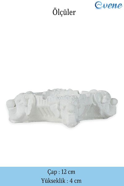 Evene 2 Pieces Model 6 - White Decorative Ashtray