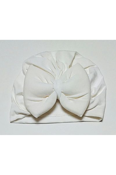 babymarkt Interlock Combed Cotton Ribbon Baby Girl Beret