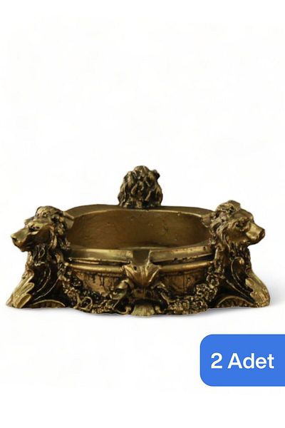 Evene Ashtray Gold Antique Ash Tray Decorative Ashtray 2 Pieces Model 7