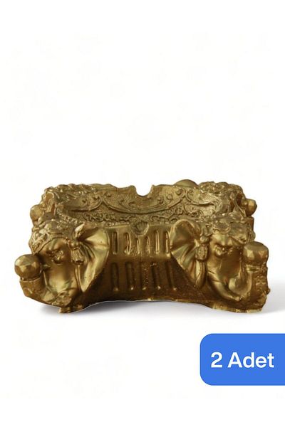 Evene Ashtray Gold Ashtray Decorative Ashtray 2 Pieces Model 6