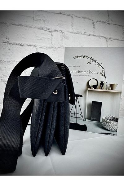 unique crane bags Geantă neagră pentru bărbați cu curea încrucișată
