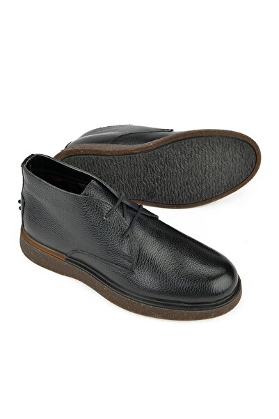 Ziya , Erkek Hakiki Deri Bot 1331007z3048 Siyah