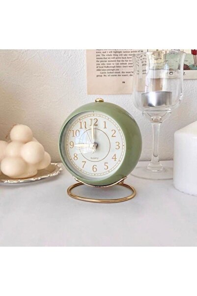 hediyeconcepti Retro Quartz Sessiz Ve Işıklı Masa Saati