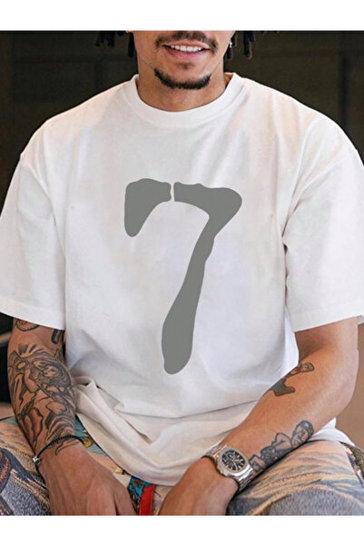 Revasser Unisex Γυναικείο/Ανδρικό T-Shirt SEVEN Πολύχρωμο, ειδικά εμπριμέ, χτενισμένο βαμβακερό μπλουζάκι