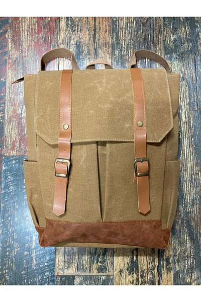 Street Bag Vintage ρετρό αδιάβροχο κερωμένο σακίδιο πλάτης από καμβά καθημερινό κάμπινγκ ταξιδιού